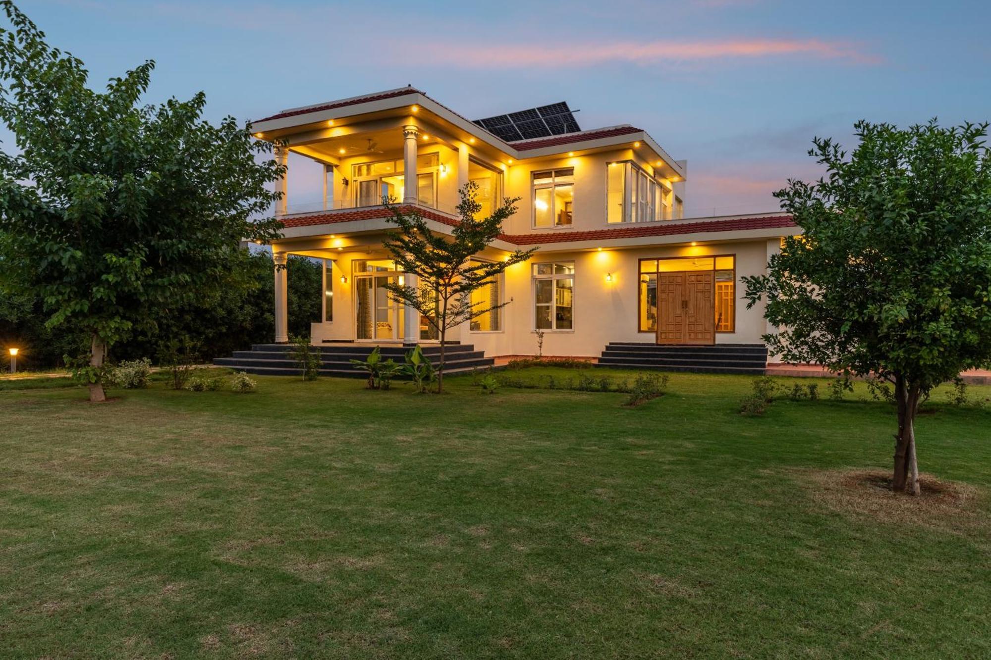 Alaya Stays Raga 2Bhk Farmstay With An Entertainment Lounge Sohna Exterior foto