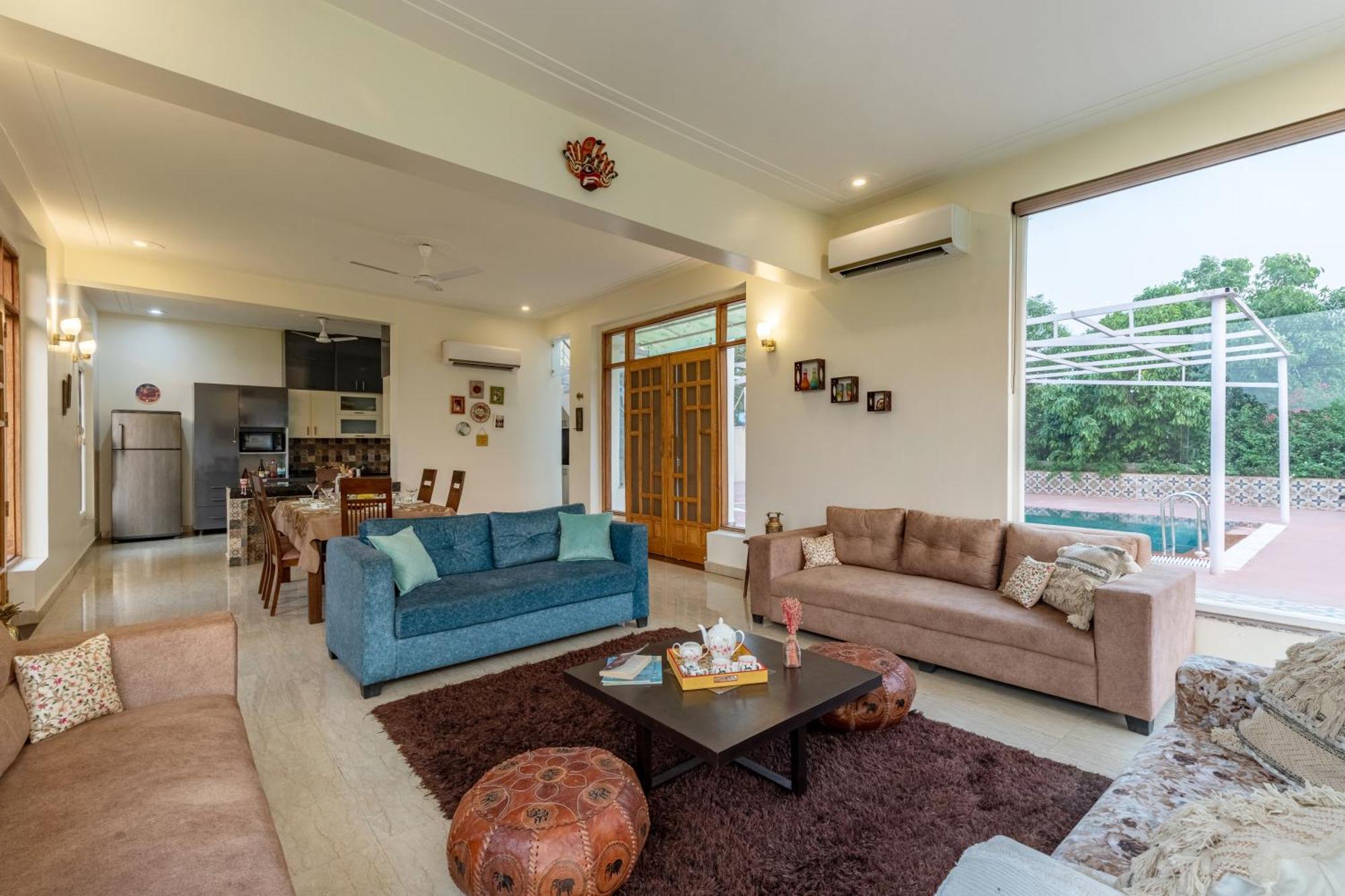 Alaya Stays Raga 2Bhk Farmstay With An Entertainment Lounge Sohna Exterior foto